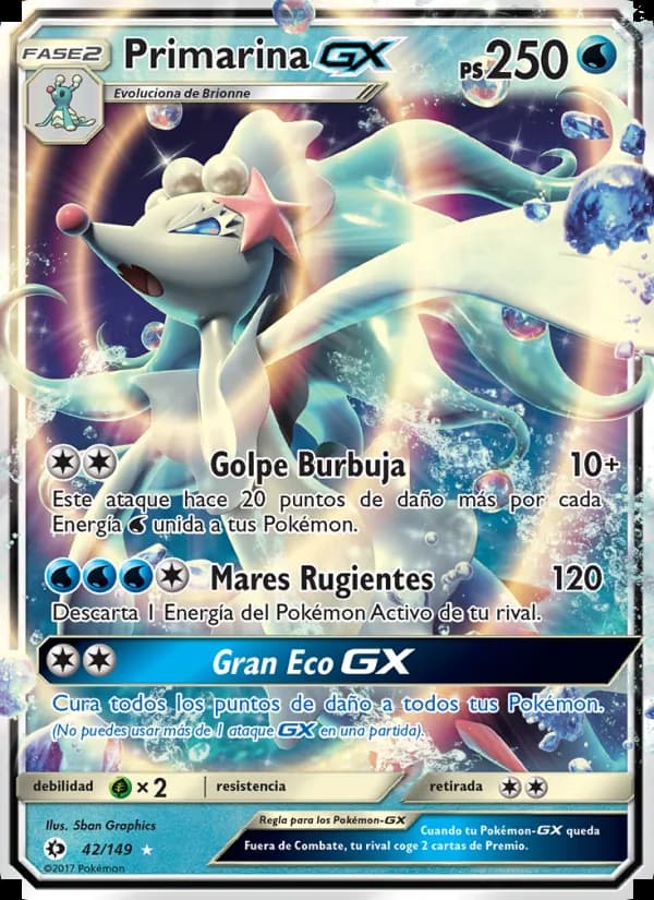 Primarina GX card in Spanish