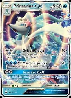 Primarina GX card in Spanish