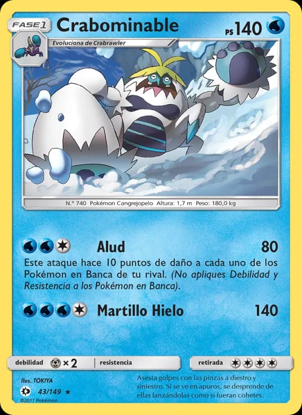Crabominable card in Spanish