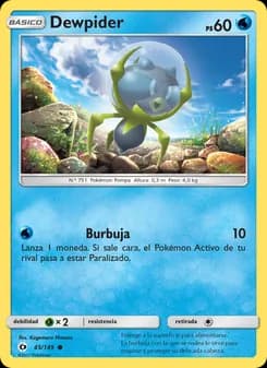 Dewpider card in Spanish