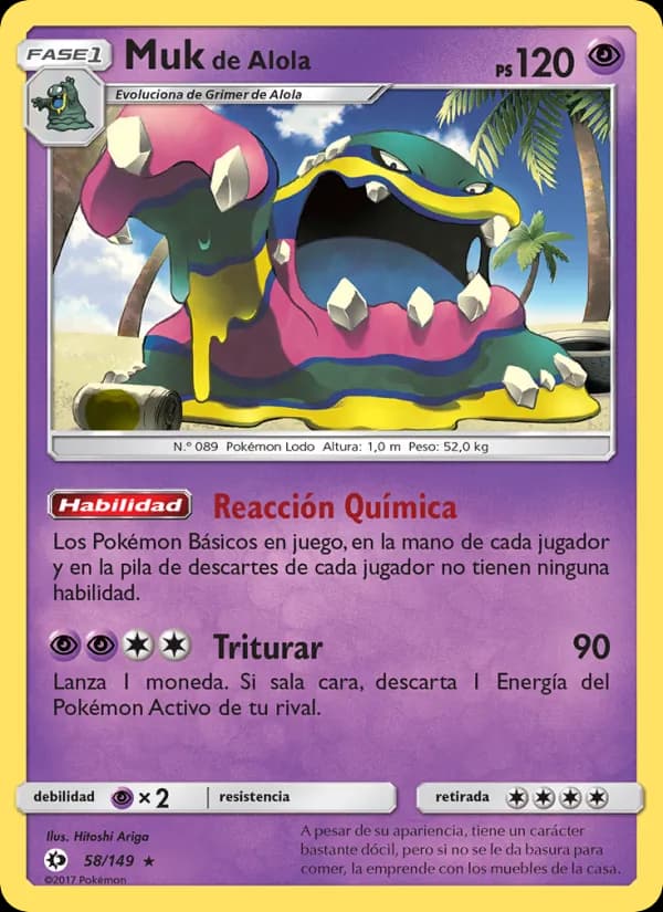 Muk de Alola card in Spanish