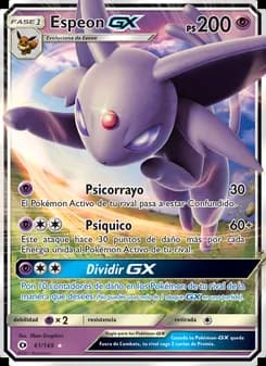 Espeon GX card in Spanish