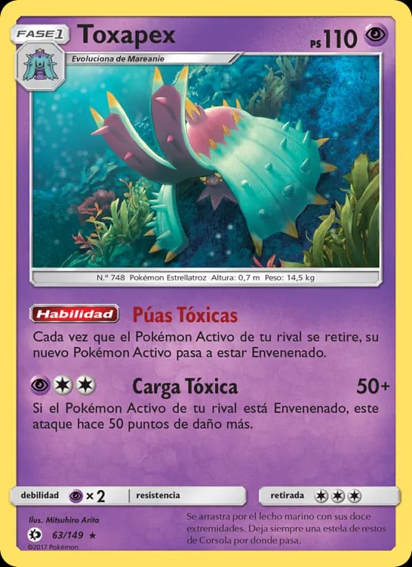 Toxapex card in Spanish