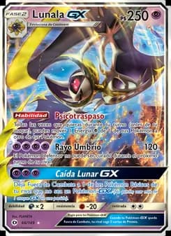 Lunala GX card in Spanish