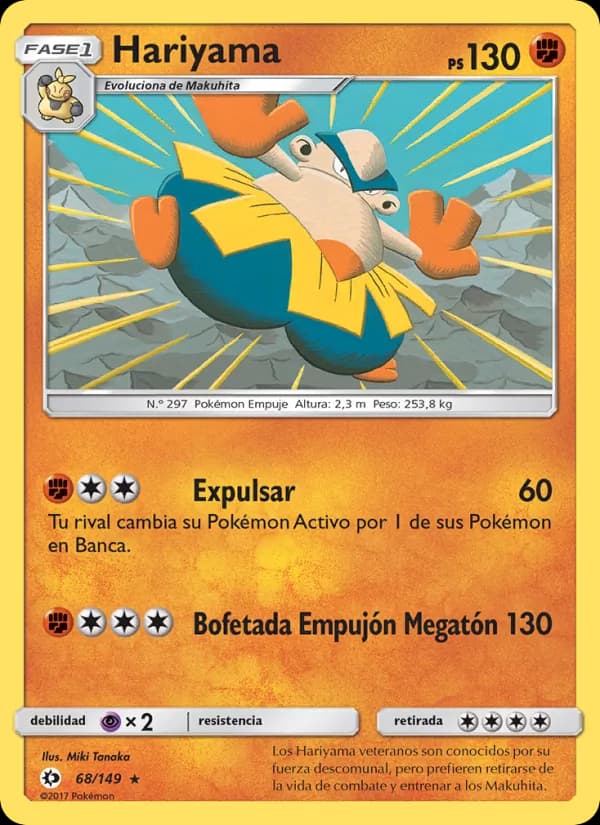 Hariyama card in Spanish