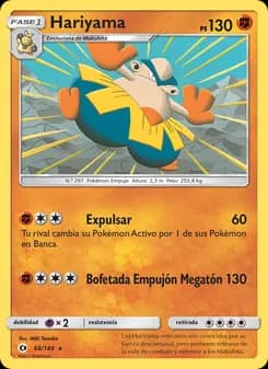Hariyama card in Spanish