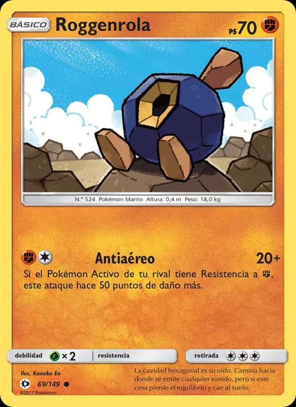 Roggenrola card in Spanish