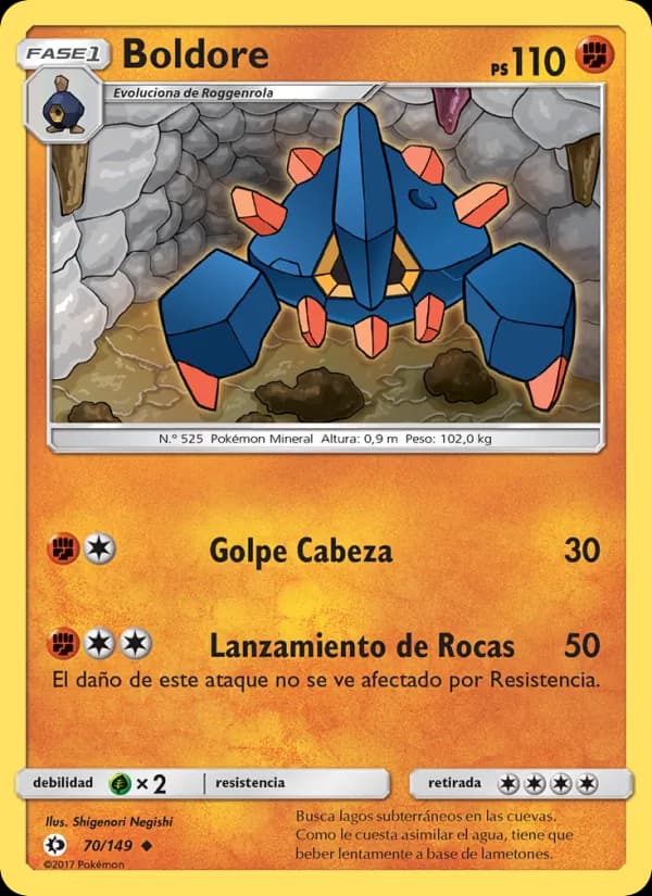 Boldore card in Spanish