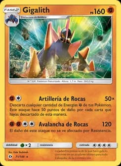 Gigalith card in Spanish