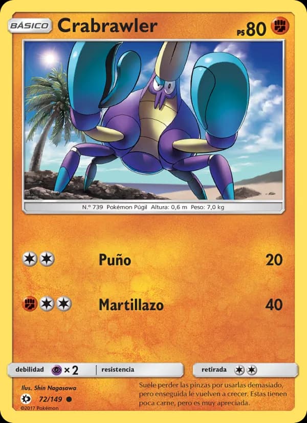 Crabrawler card in Spanish