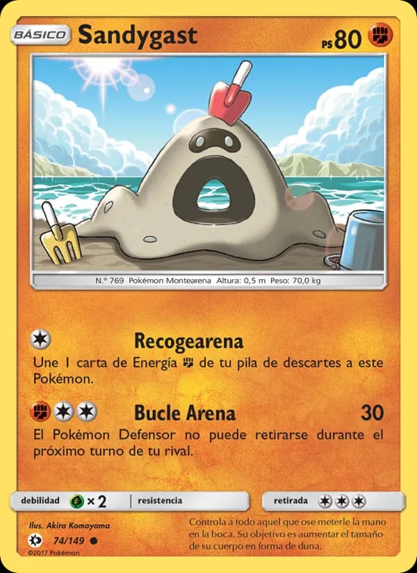 Sandygast card in Spanish