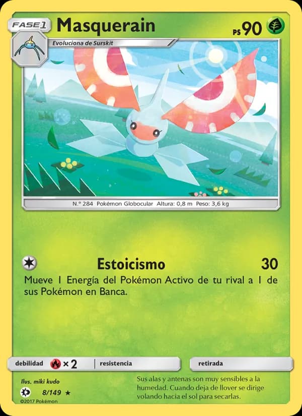 Masquerain card in Spanish
