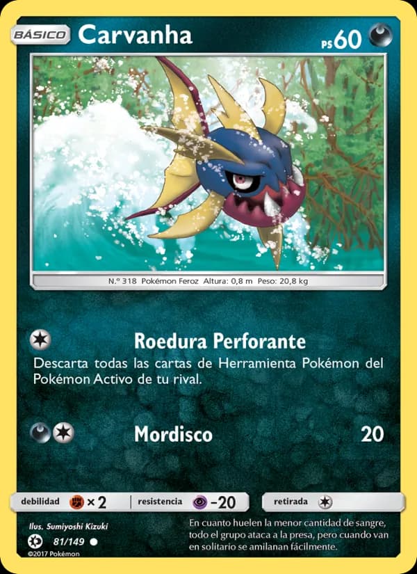 Carvanha card in Spanish