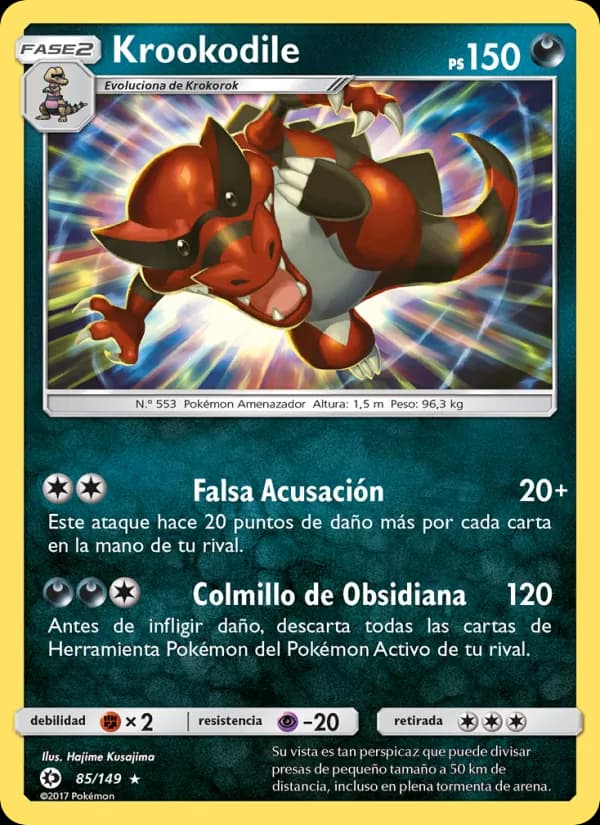 Krookodile card in Spanish