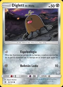 Diglett de Alola card in Spanish