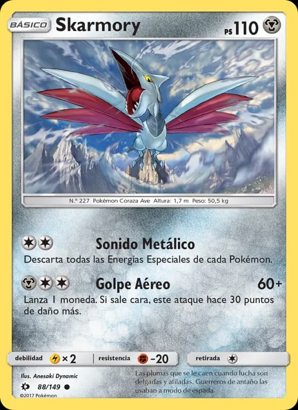 Skarmory card in Spanish