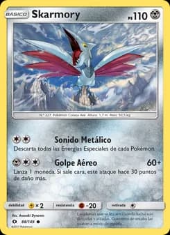 Skarmory card in Spanish