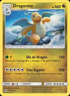 Dragonite card in Spanish
