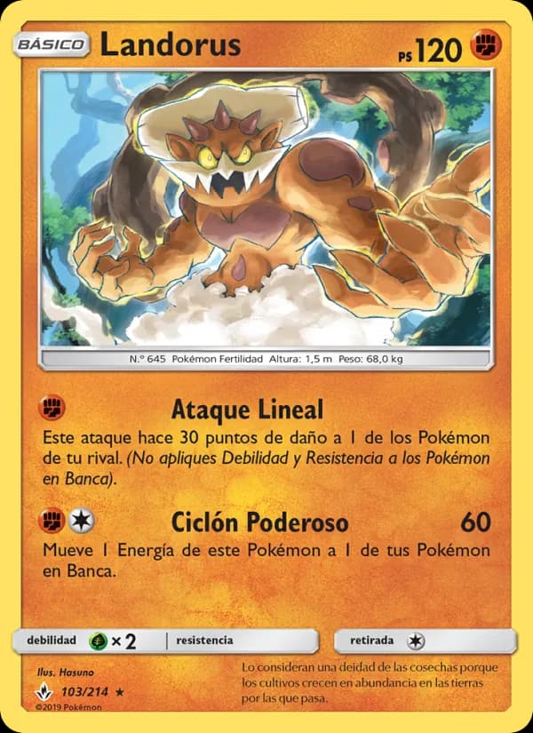 Landorus card in Spanish