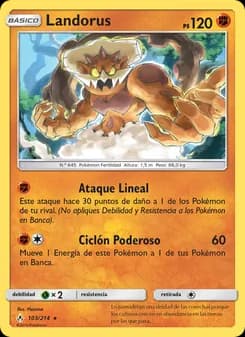 Landorus card in Spanish
