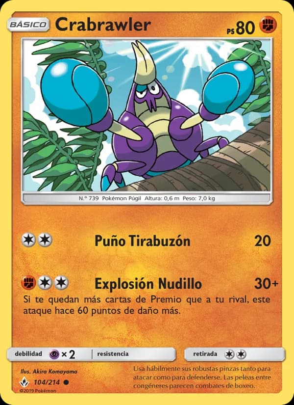 Crabrawler card in Spanish