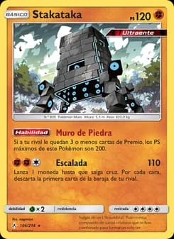 Stakataka card in Spanish