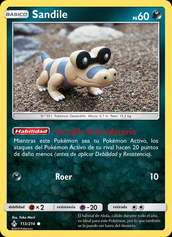 Sandile card in Spanish
