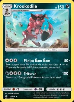 Krookodile card in Spanish