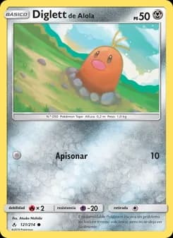 Diglett de Alola card in Spanish