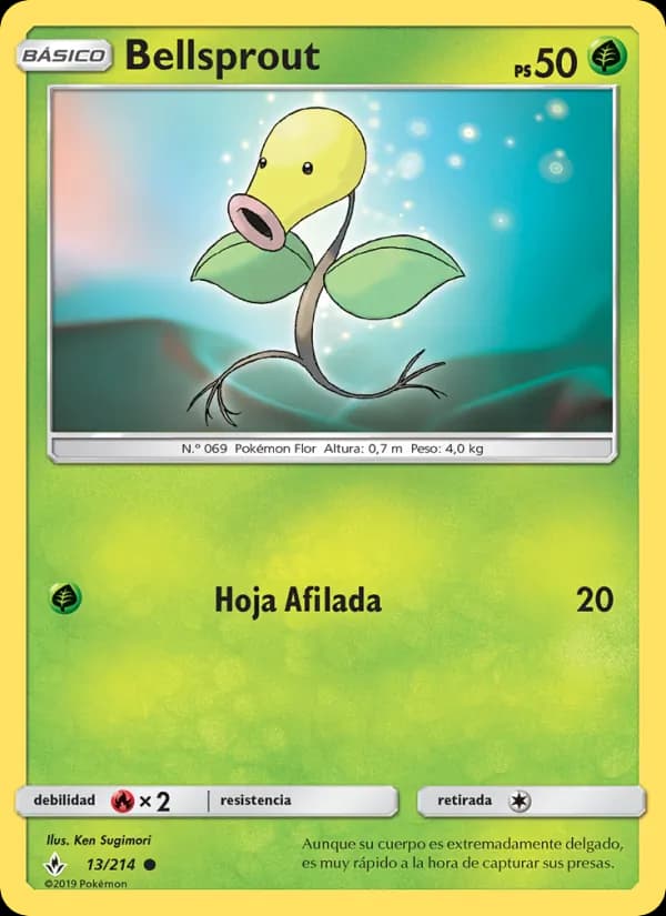 Bellsprout card in Spanish
