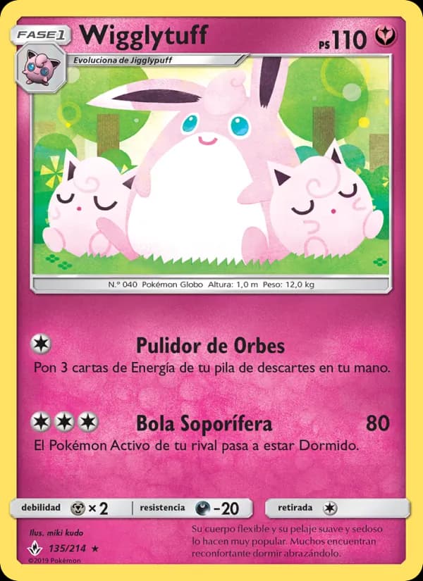 Wigglytuff card in Spanish
