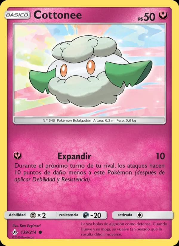 Cottonee card in Spanish