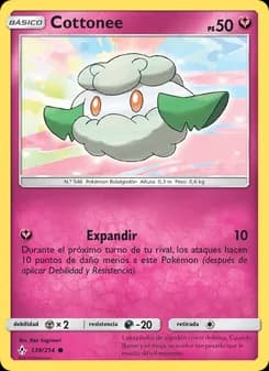 Cottonee card in Spanish
