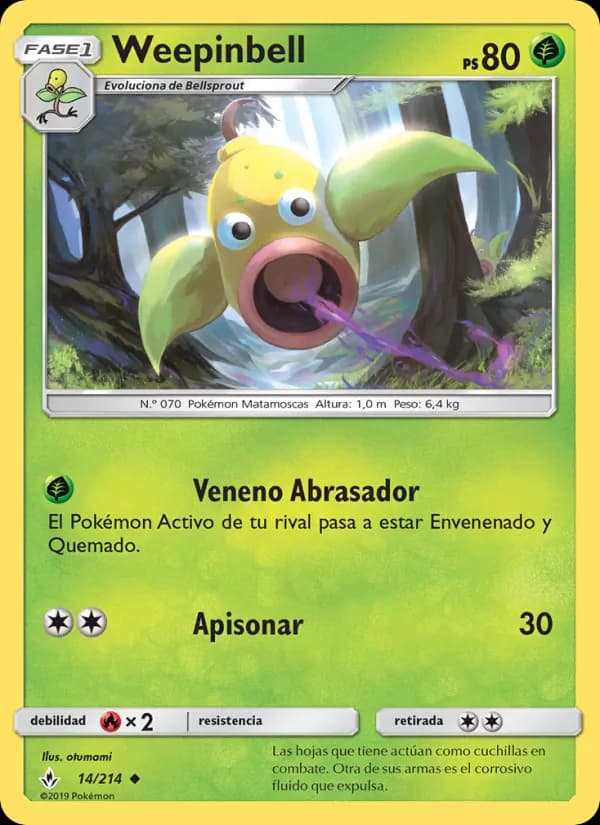 Weepinbell card in Spanish