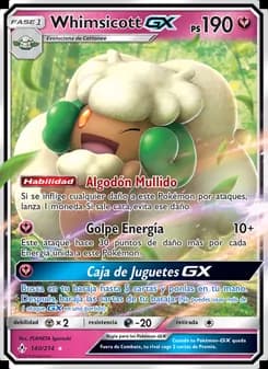 Whimsicott GX card in Spanish