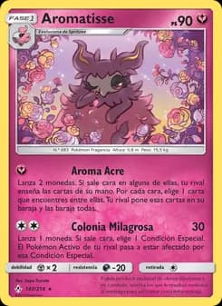 Aromatisse card in Spanish