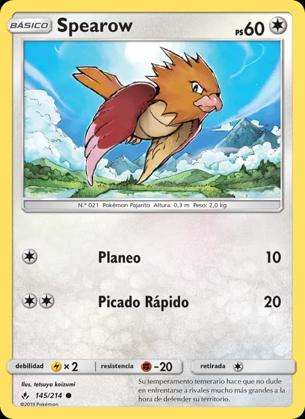 Spearow card in Spanish
