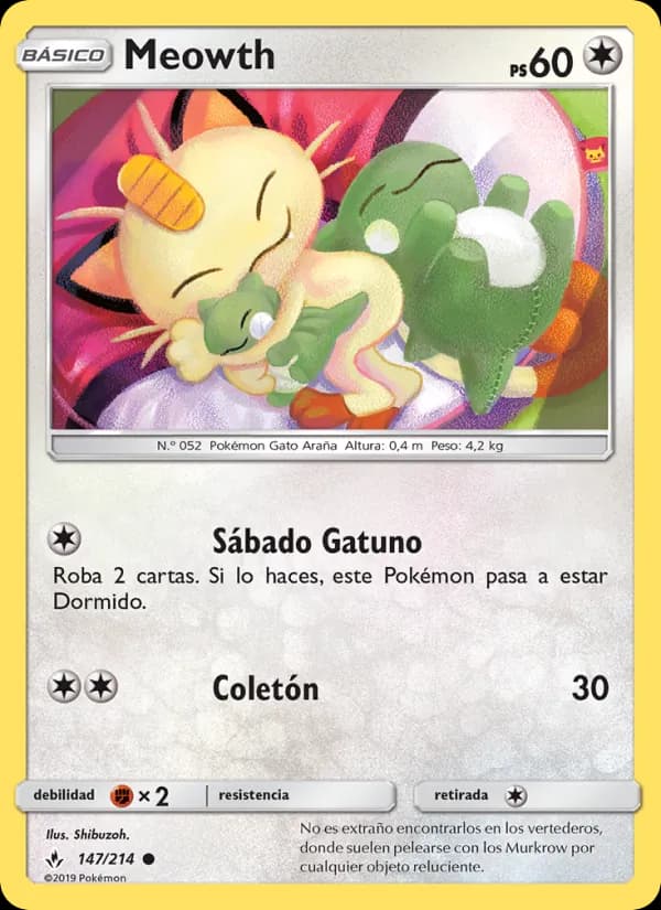 Meowth card in Spanish