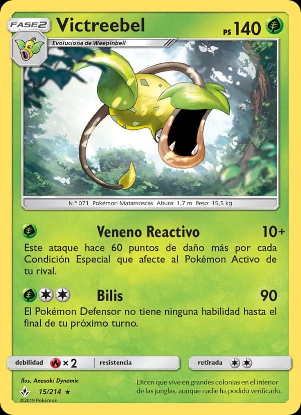 Victreebel card in Spanish