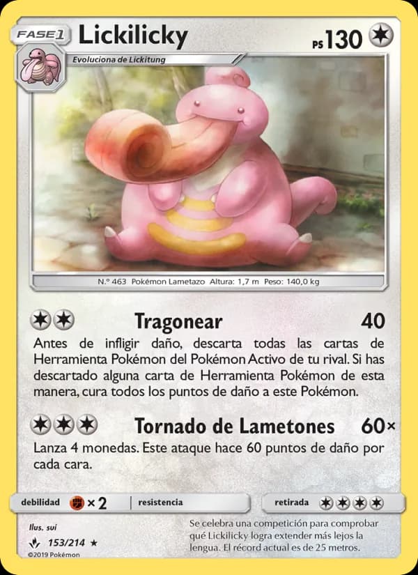 Lickilicky card in Spanish