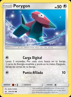 Porygon card in Spanish