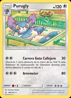 Purugly card in Spanish