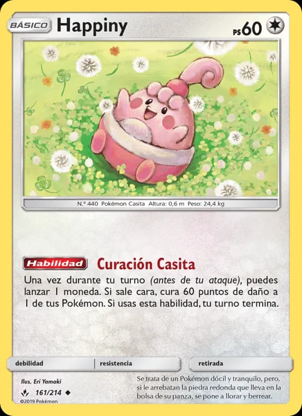 Happiny card in Spanish