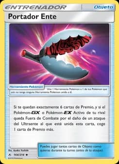 Portador Ente card in Spanish