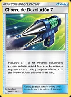 Chorro de Devolución Z card in Spanish