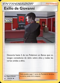Exilio de Giovanni card in Spanish