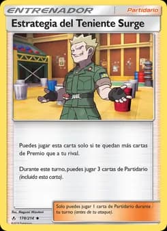 Estrategia del Teniente Surge card in Spanish
