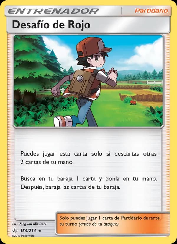 Desafío de Rojo card in Spanish