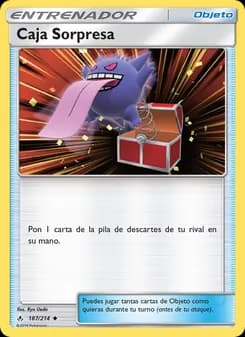Caja Sorpresa card in Spanish