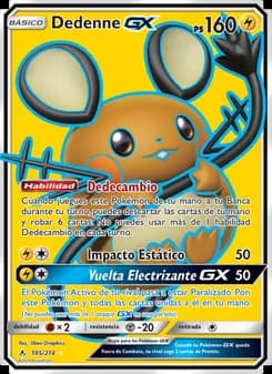 Dedenne GX card in Spanish